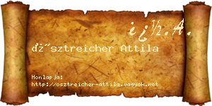 Ösztreicher Attila névjegykártya
